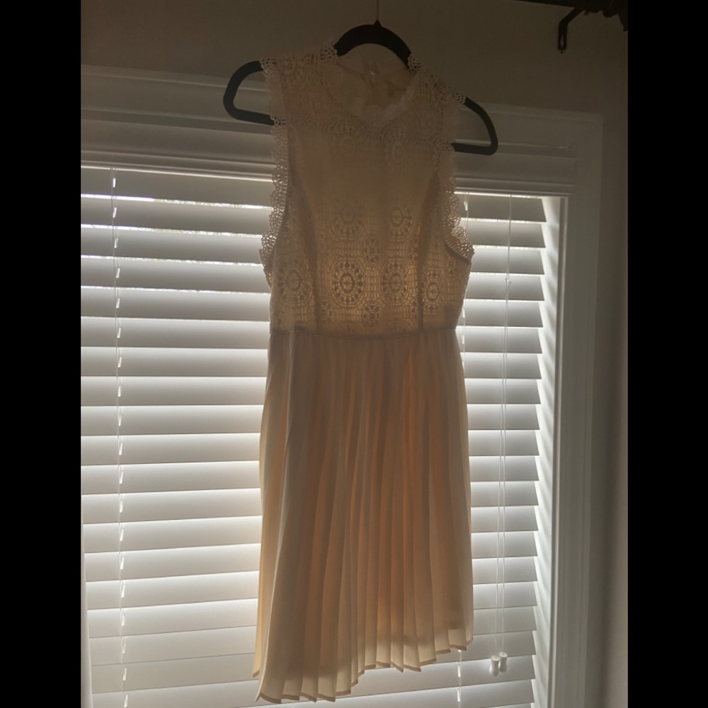 Cream Pleated Dress from Altar’d State size large